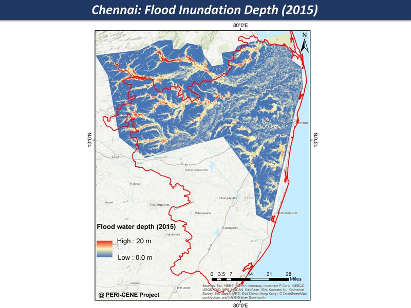 Chennai Flood inundation depth 2015.JPG
