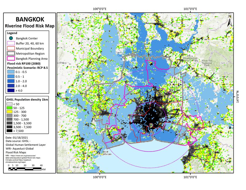 GHSL_Bangkok_Riverine_Flood_risk_2080