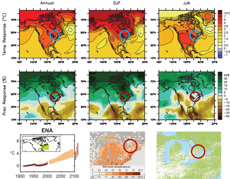 Toronto climate projections temp effects